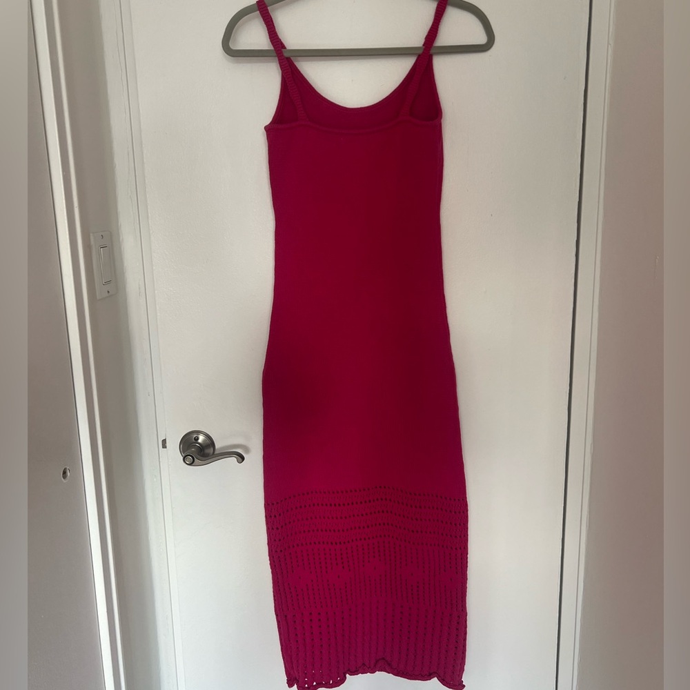 Reformation Hot Pink Knit Midi Dress - Picture 5 of 8